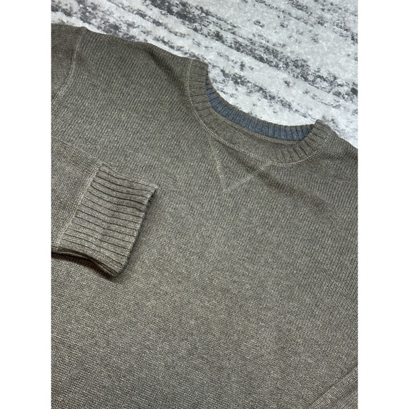 Eddie Bauer Other - Eddie Bauer Heavy Knit‎ Cotton Sweater Navy Beige Men's Size XLT/ XL Tall